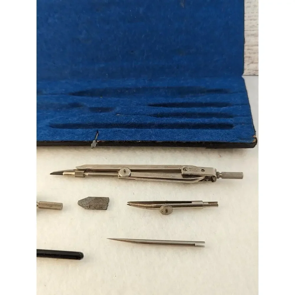 VTGE Stellar Drawing Set In Felt Lined Case collector Item working Condition
